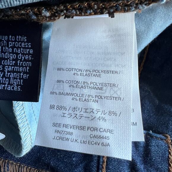 J.Crew Blue Wash Curvy Toothpick Jeans, US25 - Picture 3 of 10